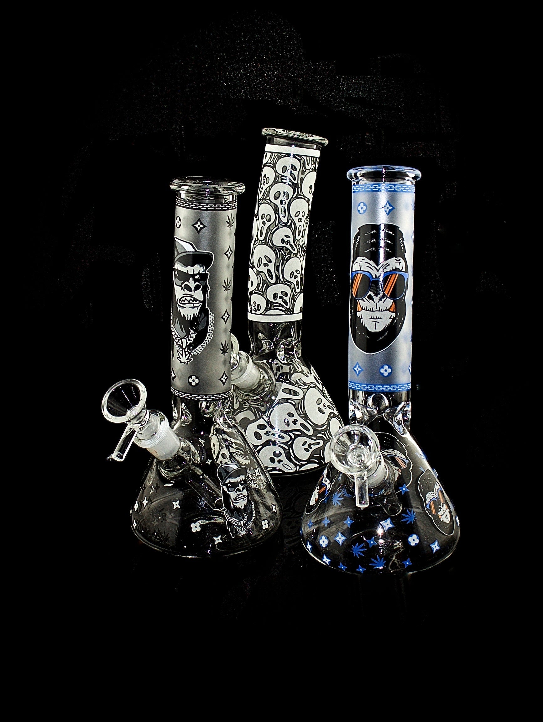 Glow in DARK bIker with decal 2021 GOG Water pipe