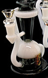 6B GLASS - Stemless GoG Recycler Water Pipe with Pass Thru Stem -2021B91