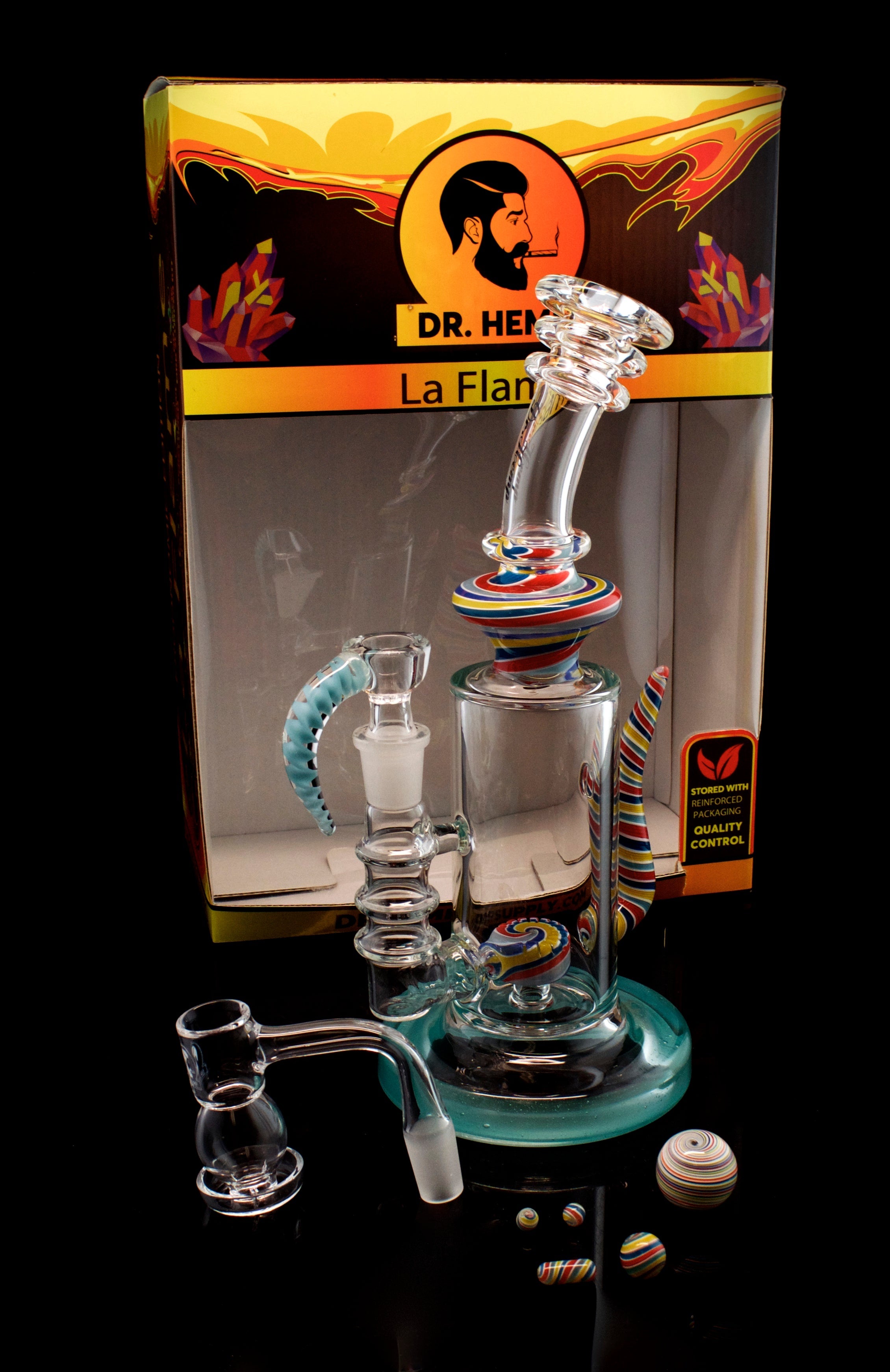 Dr Hemp Water Pipe full set dabber carb cap-DR HEMP