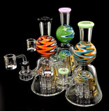 6B GLASS - GLASS BEAKER BONG WATER PIPE WITH TREE PERC-2021B94