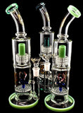 14'' Bent Smoking Waterpipe with Tire Perc | Wholesale Glass Pipe