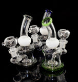 Small Multicolor Glass on Glass Showerhead Perc Water Pipe-1725