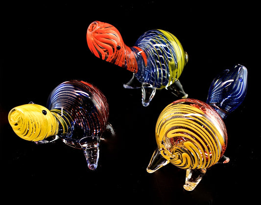 Duck Smoking Animal Glass Pipe -4010