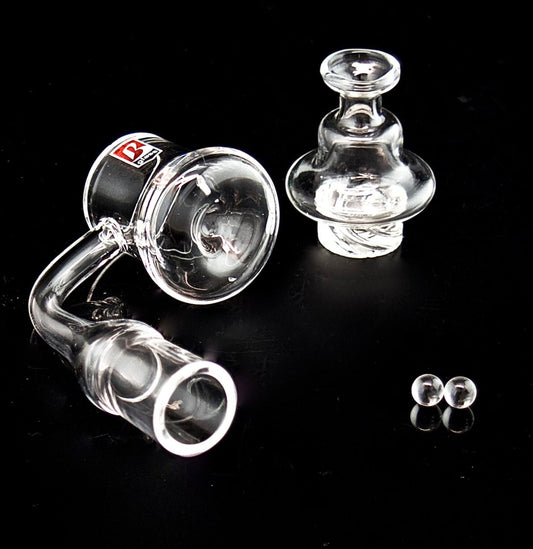 2025 QQuartz Banger with Insert Bowl and Spinning Carb Cap Terp Pearls for Glass Water Pipe -122