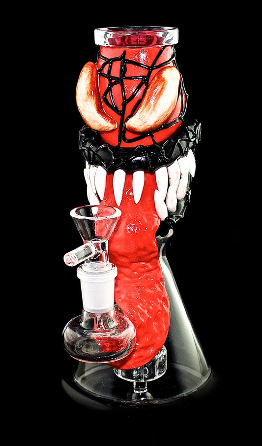 12" Cool Carnage VS Venom Inspired Water Glass Pipe -1578