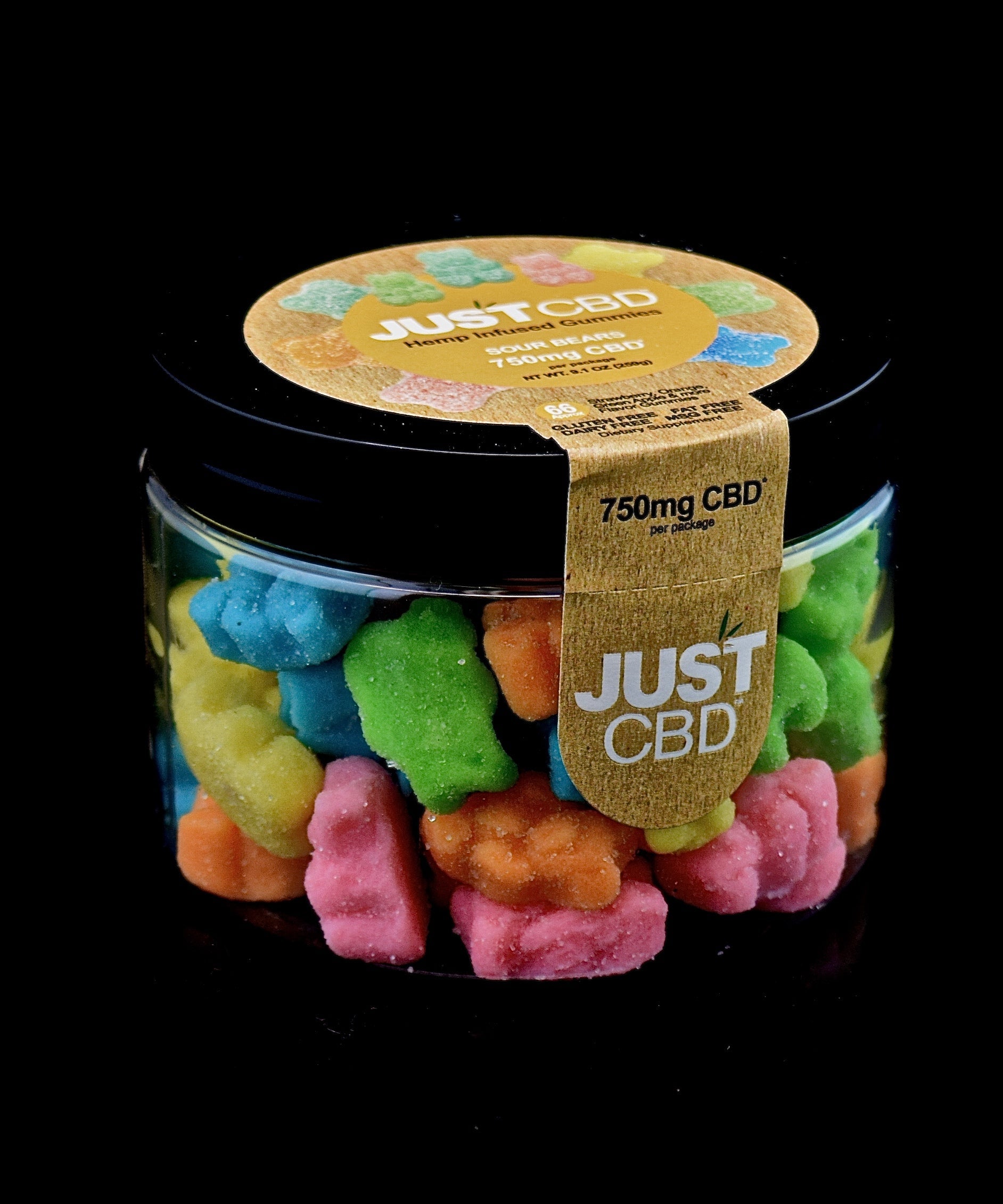 JUST CBD-GUMMIES-750MG-SOUR BEARS