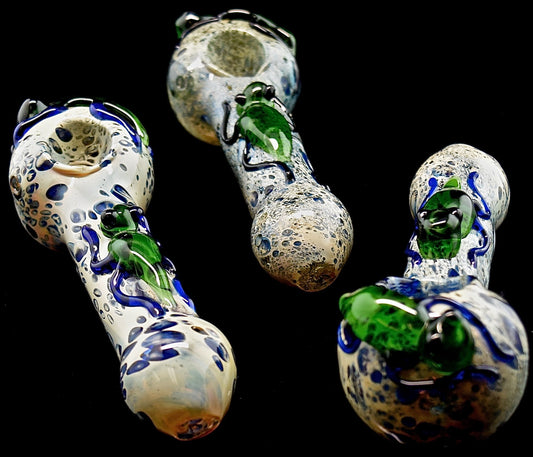 Glass Pipe, Frog With Fancy Glass  - 4025