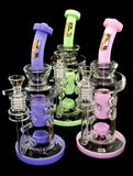 6B GLASS - Recycler Colorful Water Pipe -2022B04