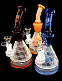 6B GLASS - Fancy and Frosted Bent Neck Water Pipe -6B -2022B01