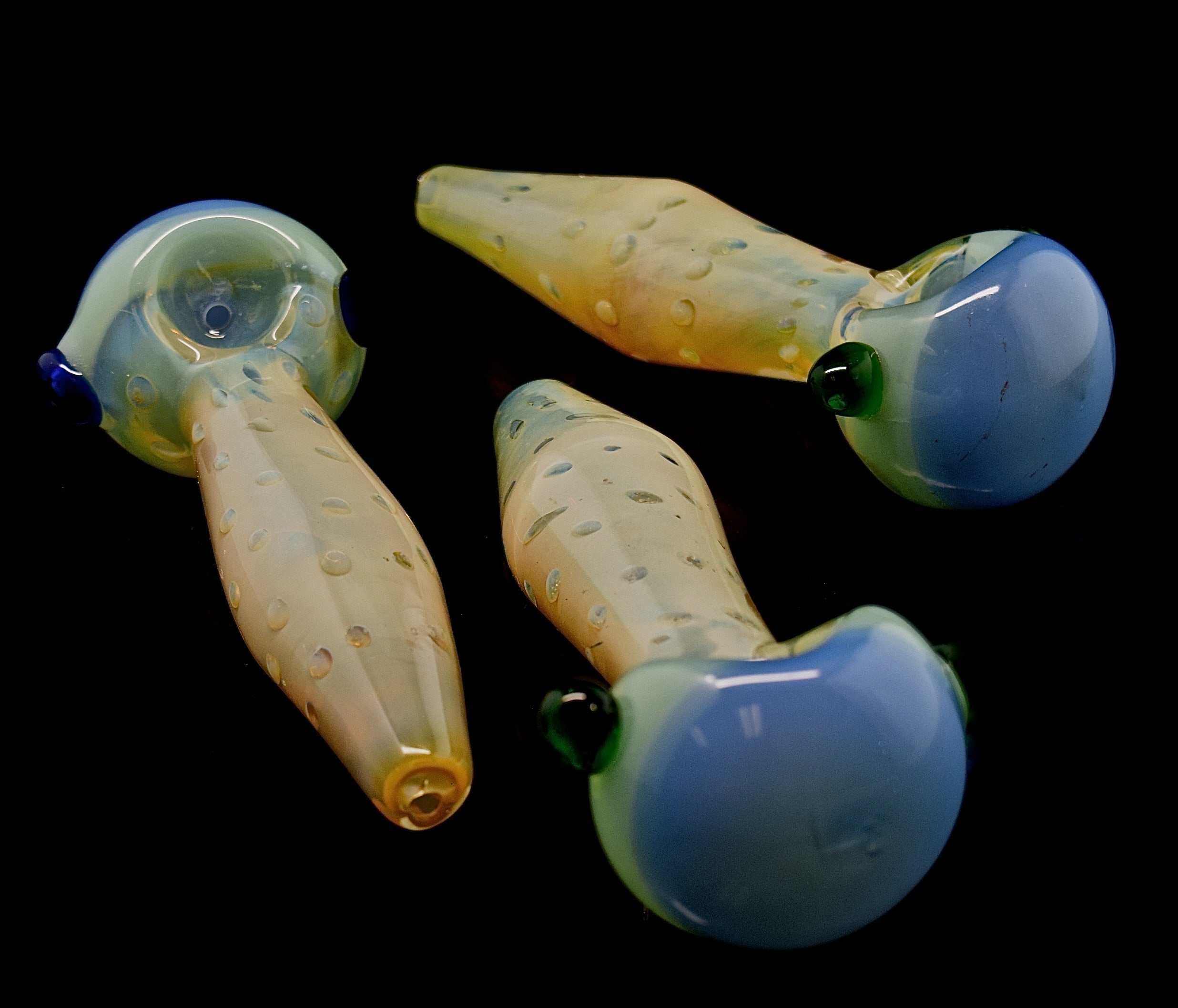 Dart Style Slim Top Color Smoking Hand Glass Pipe-2012