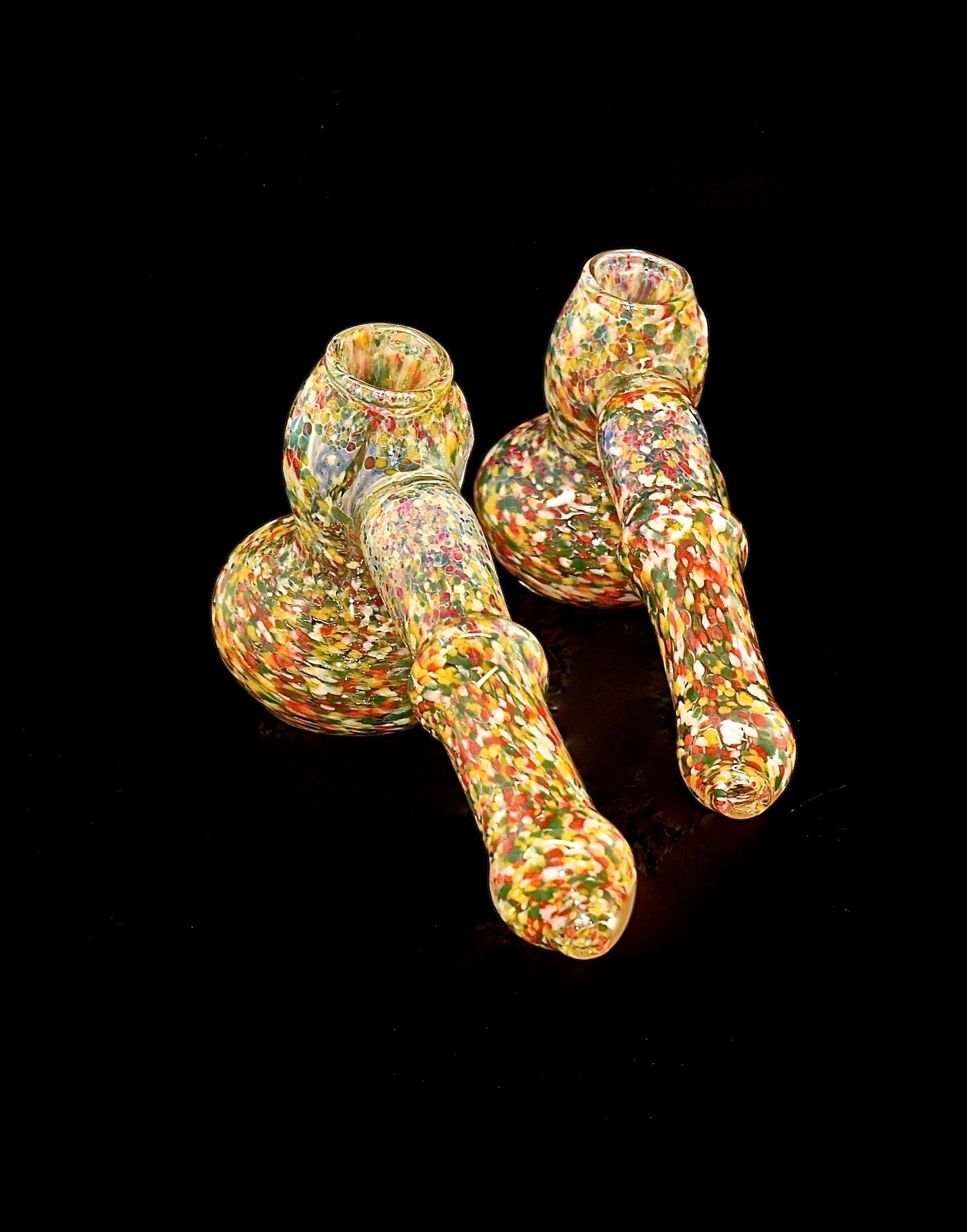 7" Frit Glass Hammer Bubbler -261