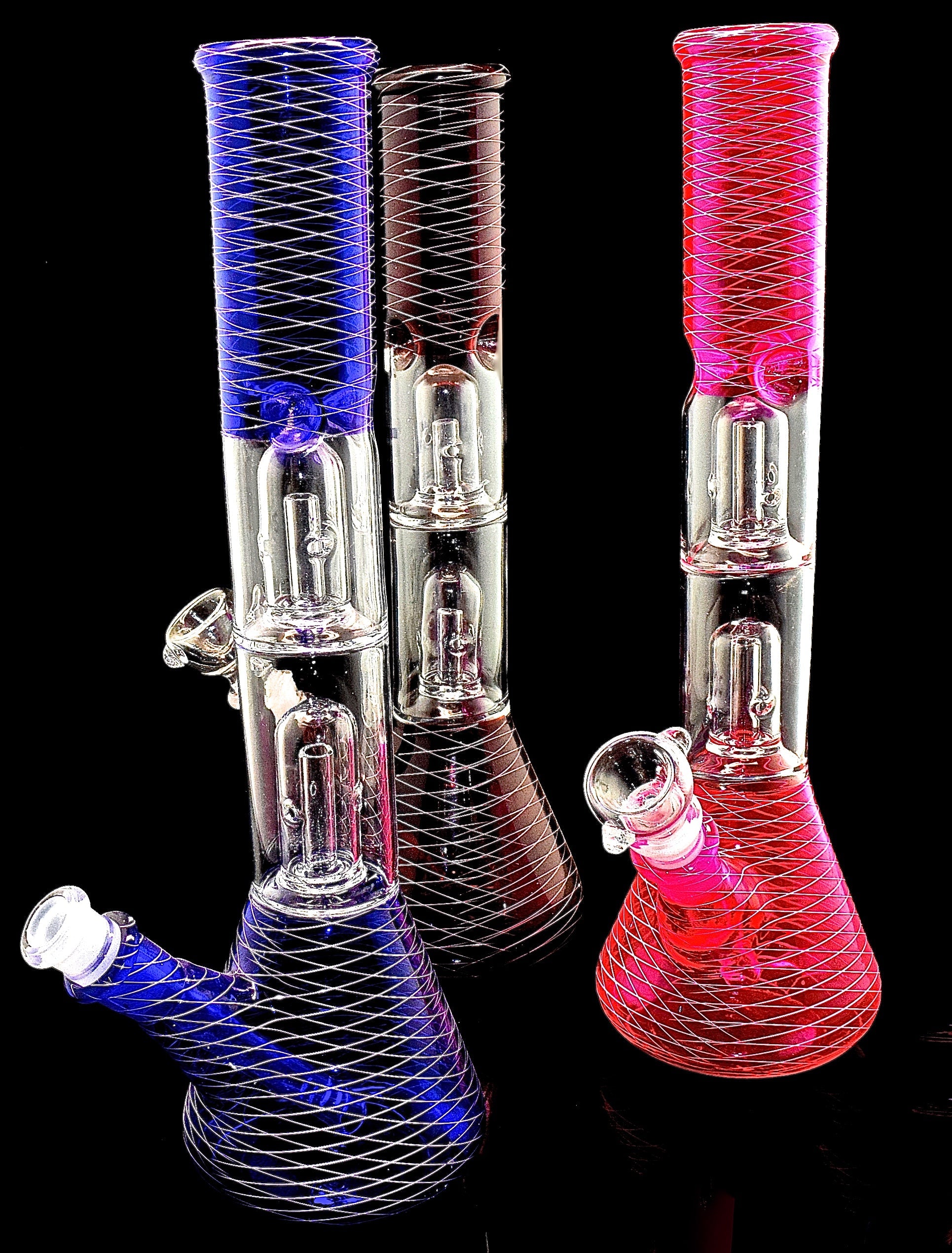 13" DUAL DOME SHAPED PERCOLATOR BONG -1740