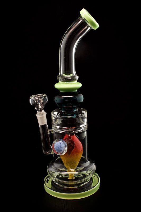 2021 Super Fancy bent glass water pipe with new perc | Wholesale Glass Pipe