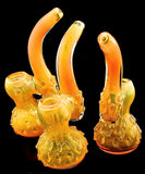 Gold Fumed Glass Sherlock Bubbler | Wholesale Glass Pipe -1964