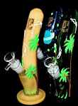 Wholesale Glass Pipe 11" Tree of life Glow In The Dark Glass Water Pipe Bong