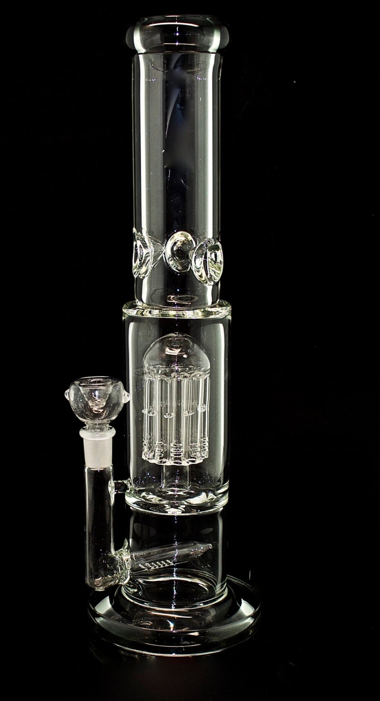 12" Water pipe with tree perc super heavy glass-27