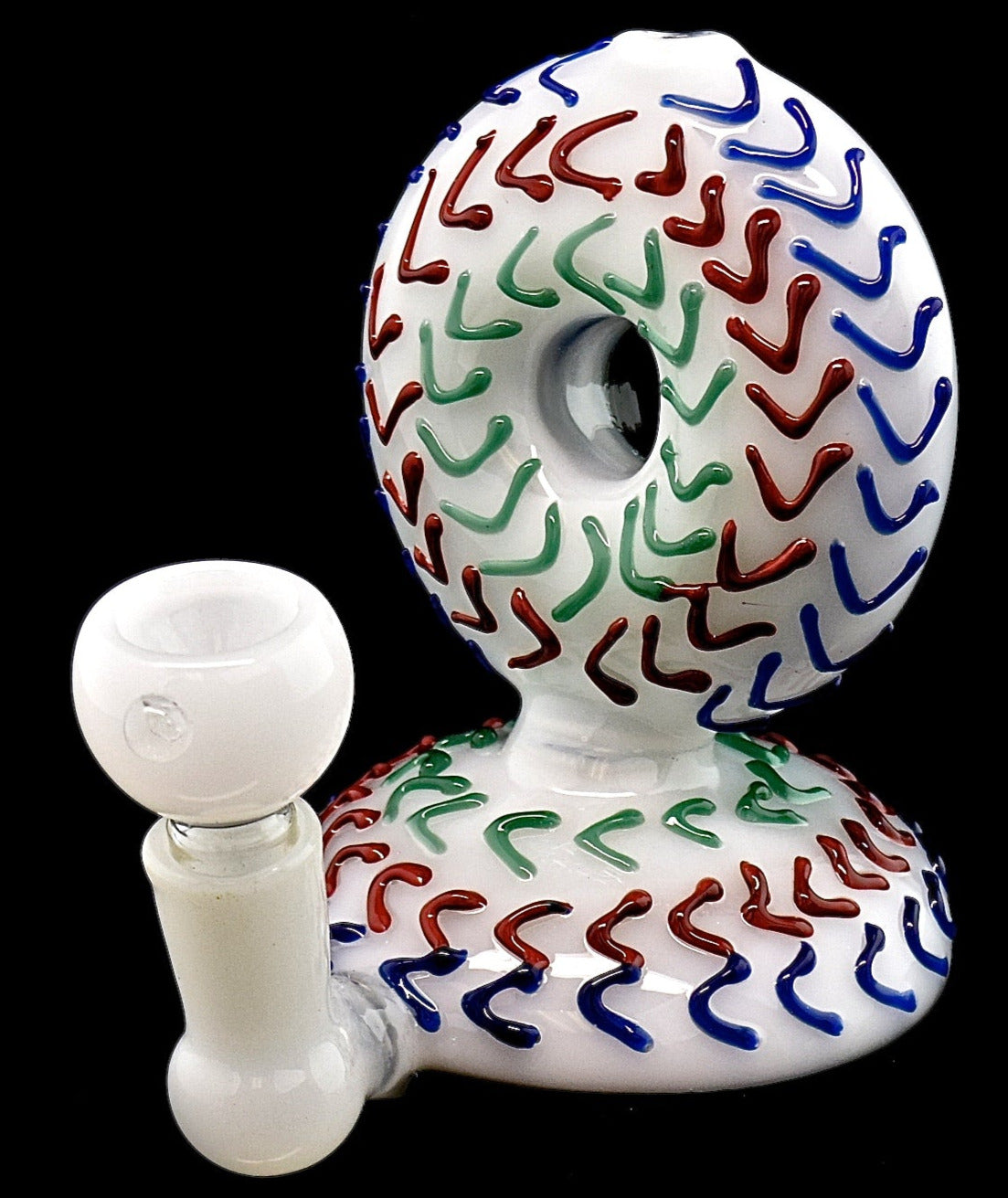 4" Donut Glass Pipe Smoking Bubbler -145