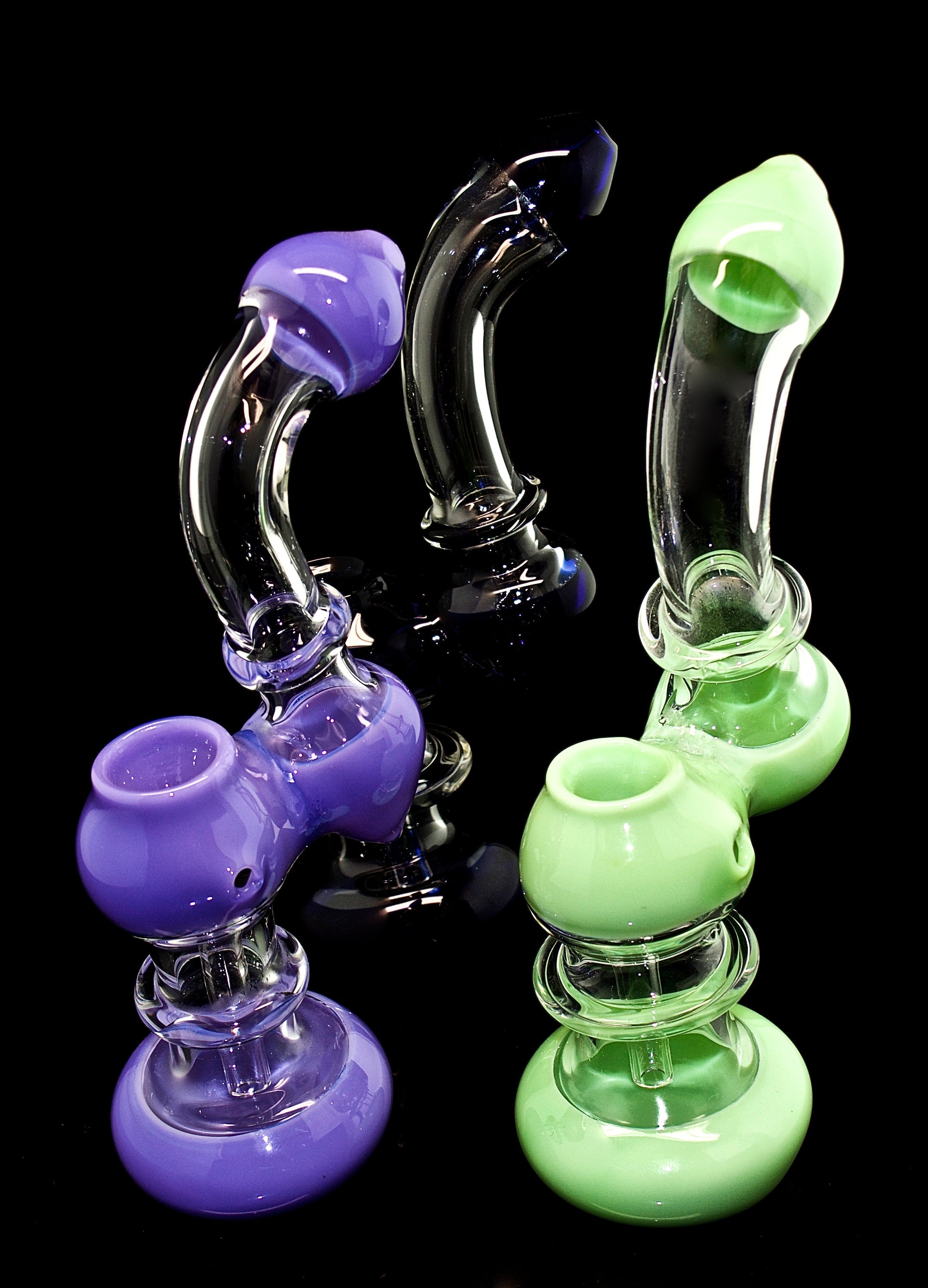 8" Sherlock Bubbler Tobacco Smoking Glass Pipe Bubbler Glass Hand Pipes-297