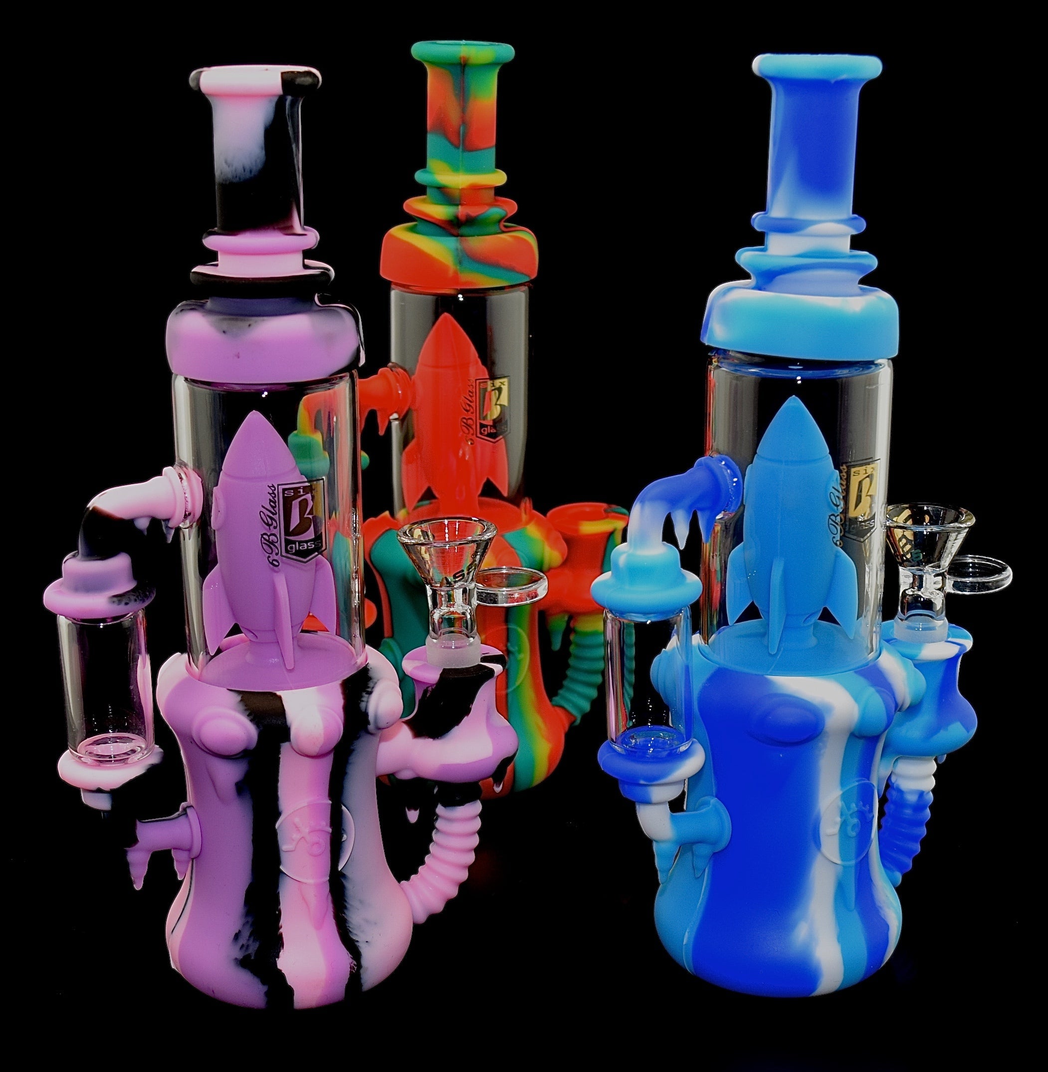 6B GLASS -New Silicone Water pipe -SRS891