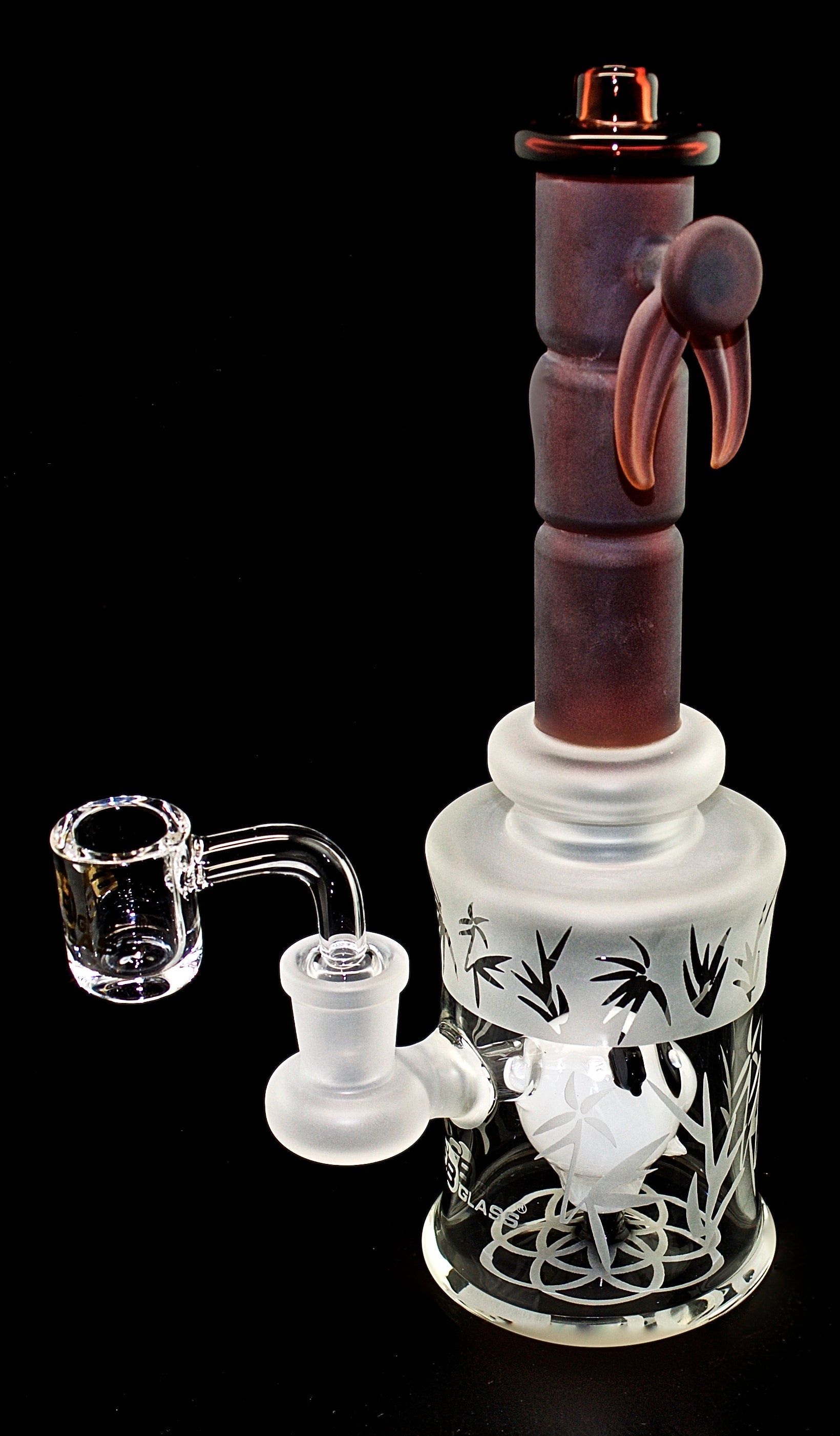 6B GLASS - 10" Colorful Fancy Frosted Smoking Water Pipe-2022B23