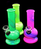 6" MULTI COLOR CUT DESIGN MINI GLASS WATER PIPE-1752