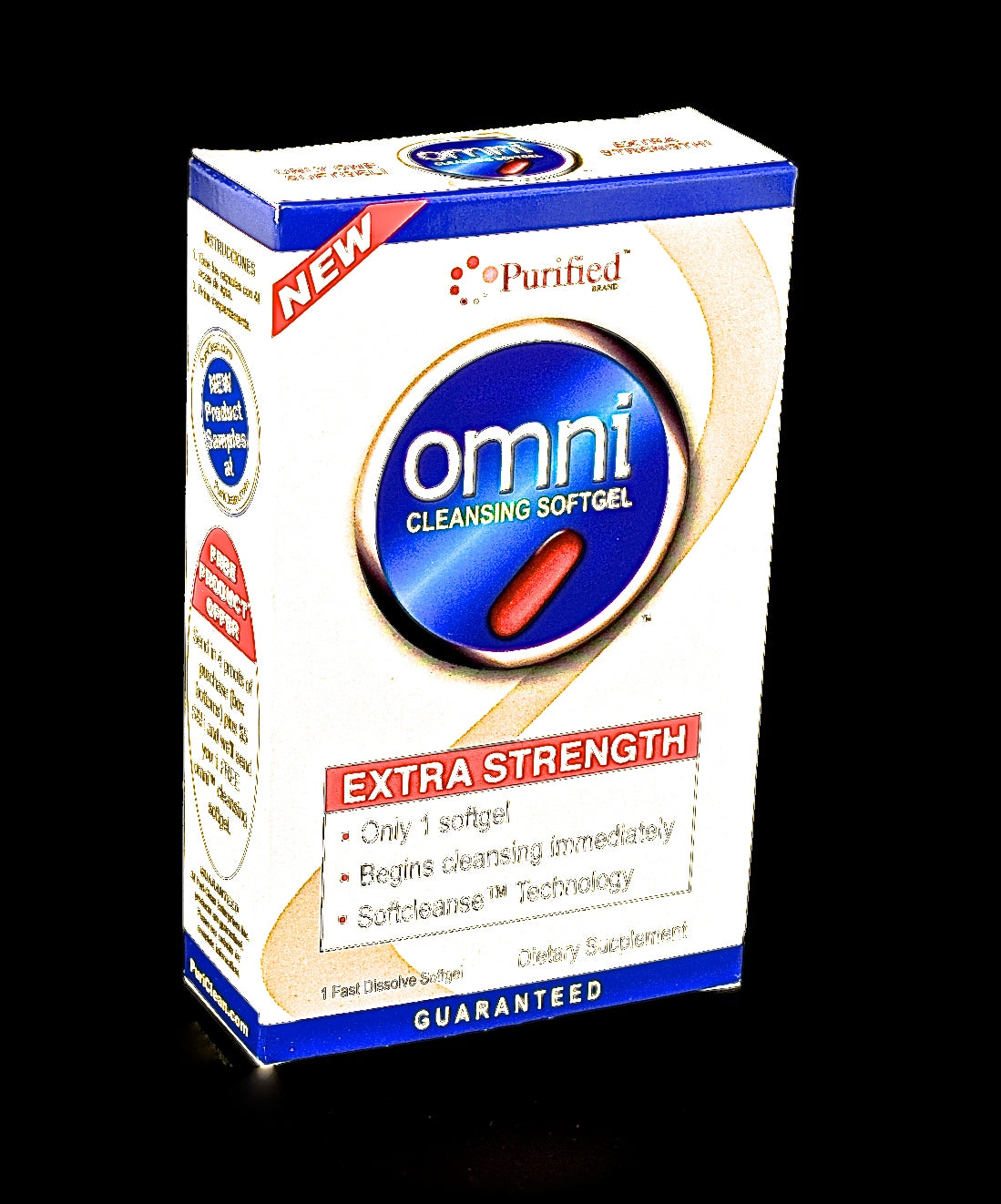 Omni Cleansing Softgel – Extra Strength Cleansing Immediately, 1 Fast Dissolve Softgel,(Puri-Clean)