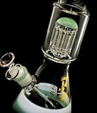 6B GLASS - 14" BEAKER BASE BONG WITH 8-ARM TREE PERC WATER PIPE -2021B97/2