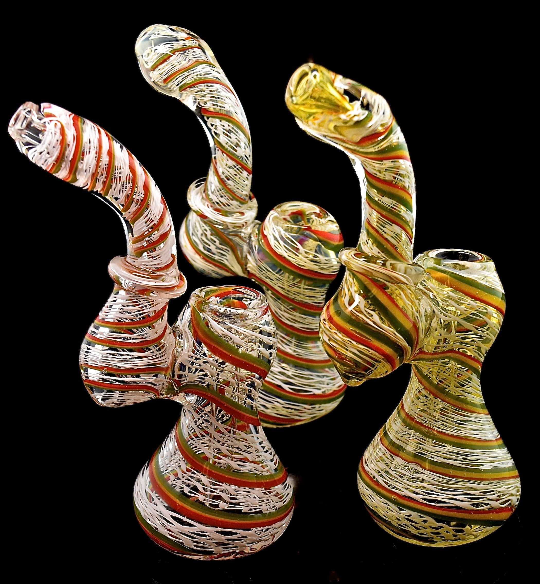 8" Rasta Sherlock Bubbler Tobacco Smoking Pipe Thick Collectible Bubbler Pipes - 1984