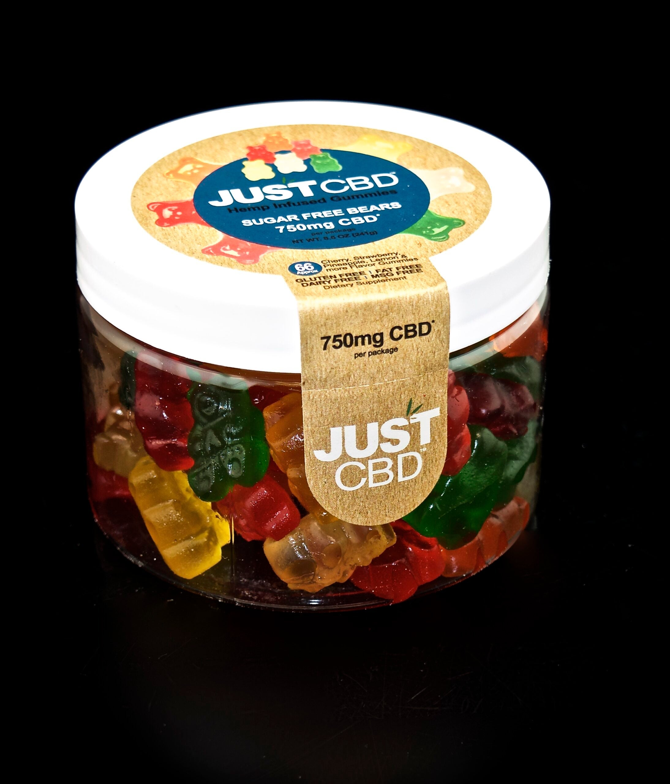 JUST CBD-GUMMIES-750MG SUGAR FREE BEARS-893