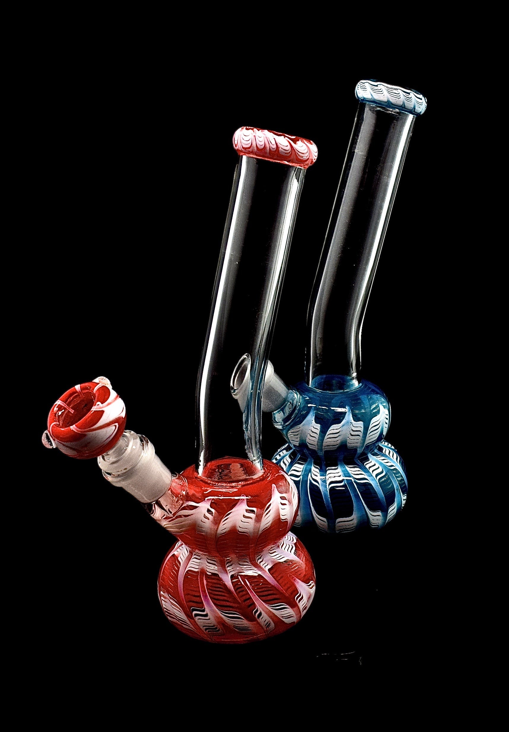 Bent Rasta style Smoking glass Water Pipe-360