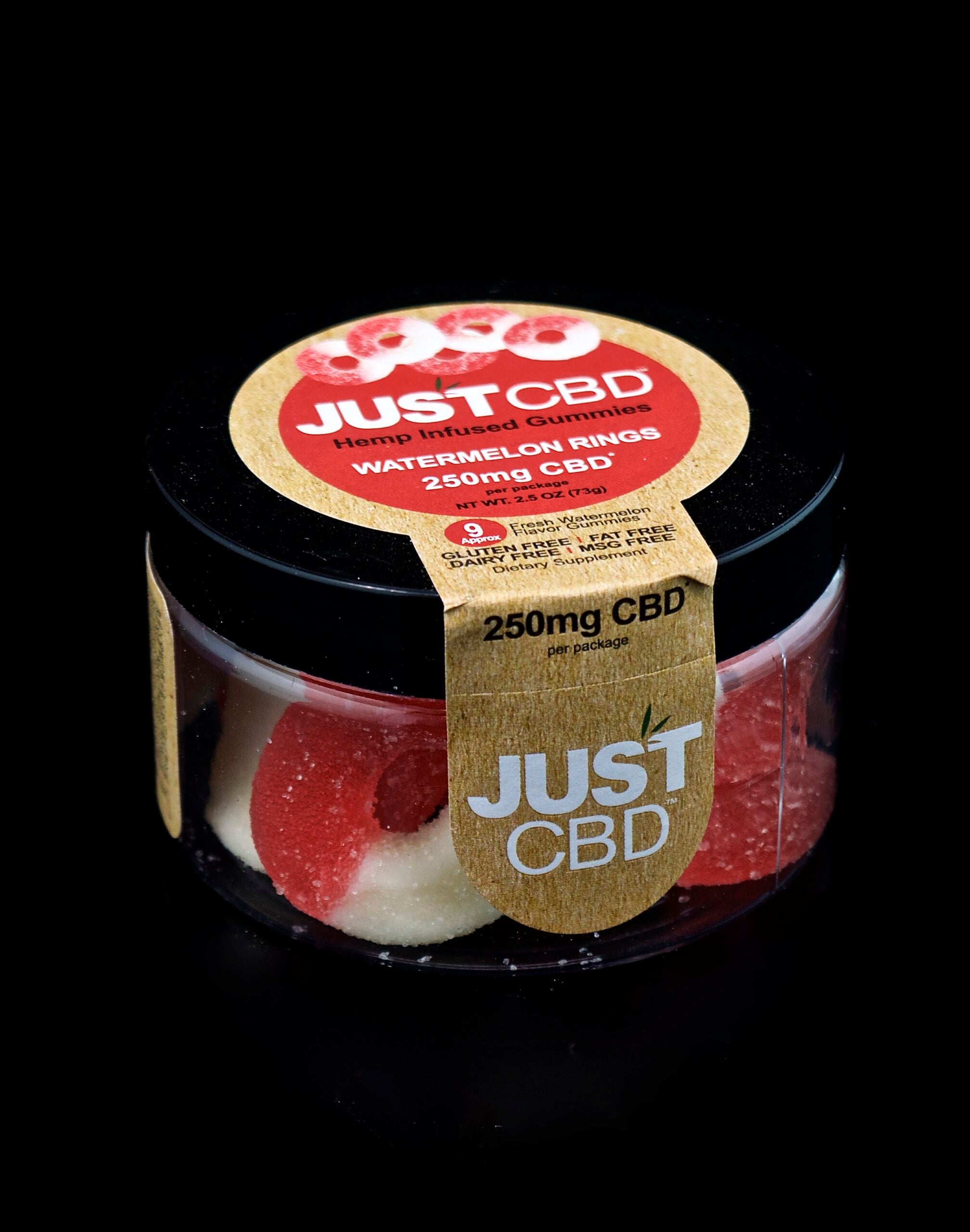 JUST CBD-GUMMIES-250MG | WATERMELON RINGS -866