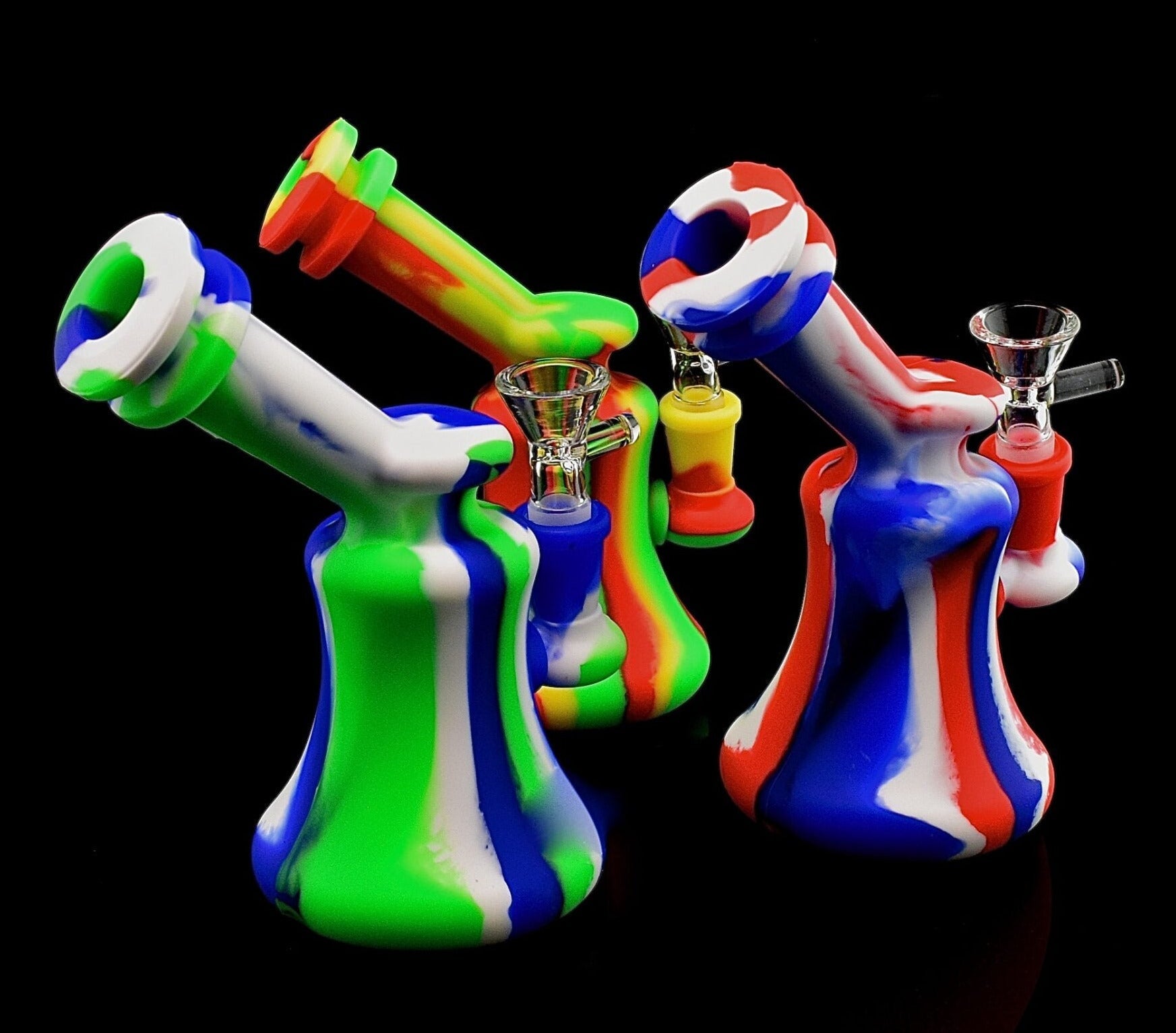 6.5 inch Multi Color Hookah Silicone Water Pipe Bong -223