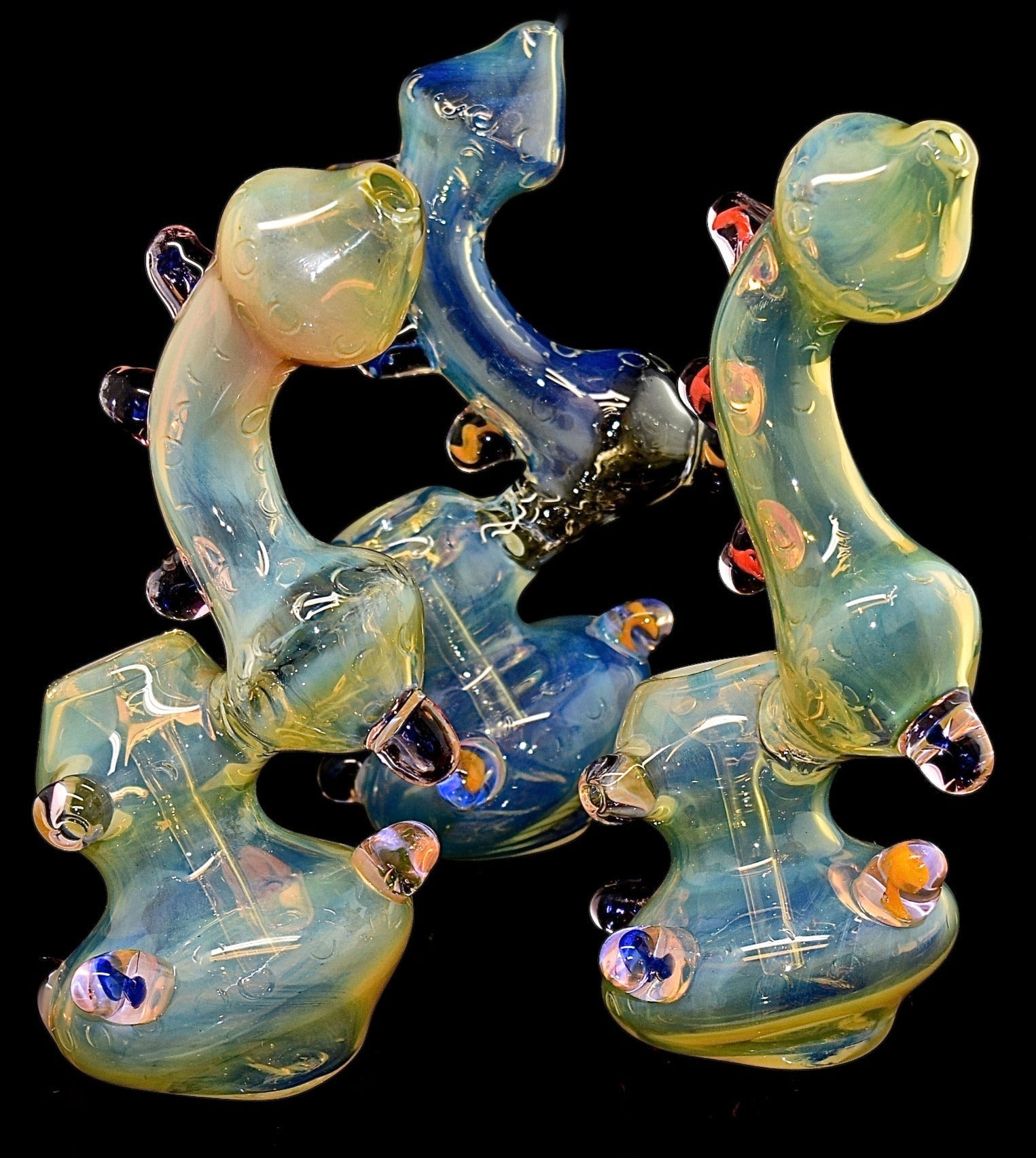 6" Sherlock Bubbler Tobacco Smoking Glass Pipe Bubbler Glass Hand Pipes-219