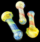 4" Smoking Strips Glass Pipe  -4119