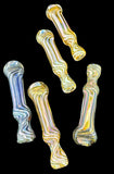 Color Changing Rasta Striped Glass Chillum -4129