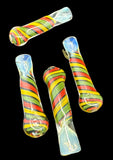 Rasta Color Hand Glass Chillum Pipee-4134