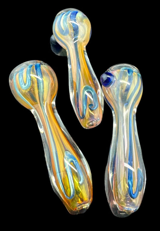 Glass Pipes 3″ Chillum Lines & Beads  -4136