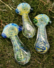 Neon Smoking Strips Glass Pipe  -4171