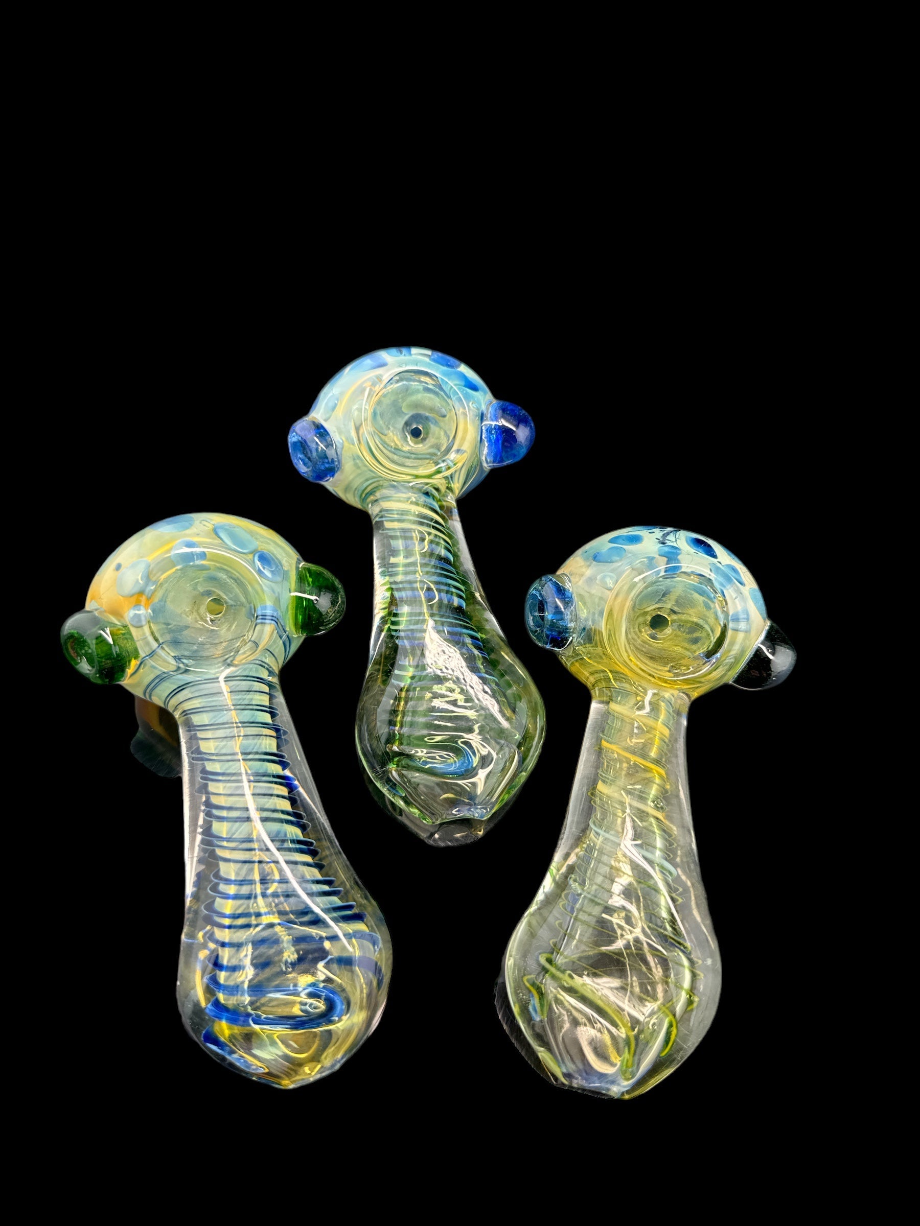 Neon Smoking Strips Glass Pipe  -4171