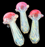 Color Changing Fumed Floral Glass Pipe  -4178