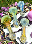 3.5" COLOR CHANGING SMOKING GLASS PIPE  -4189