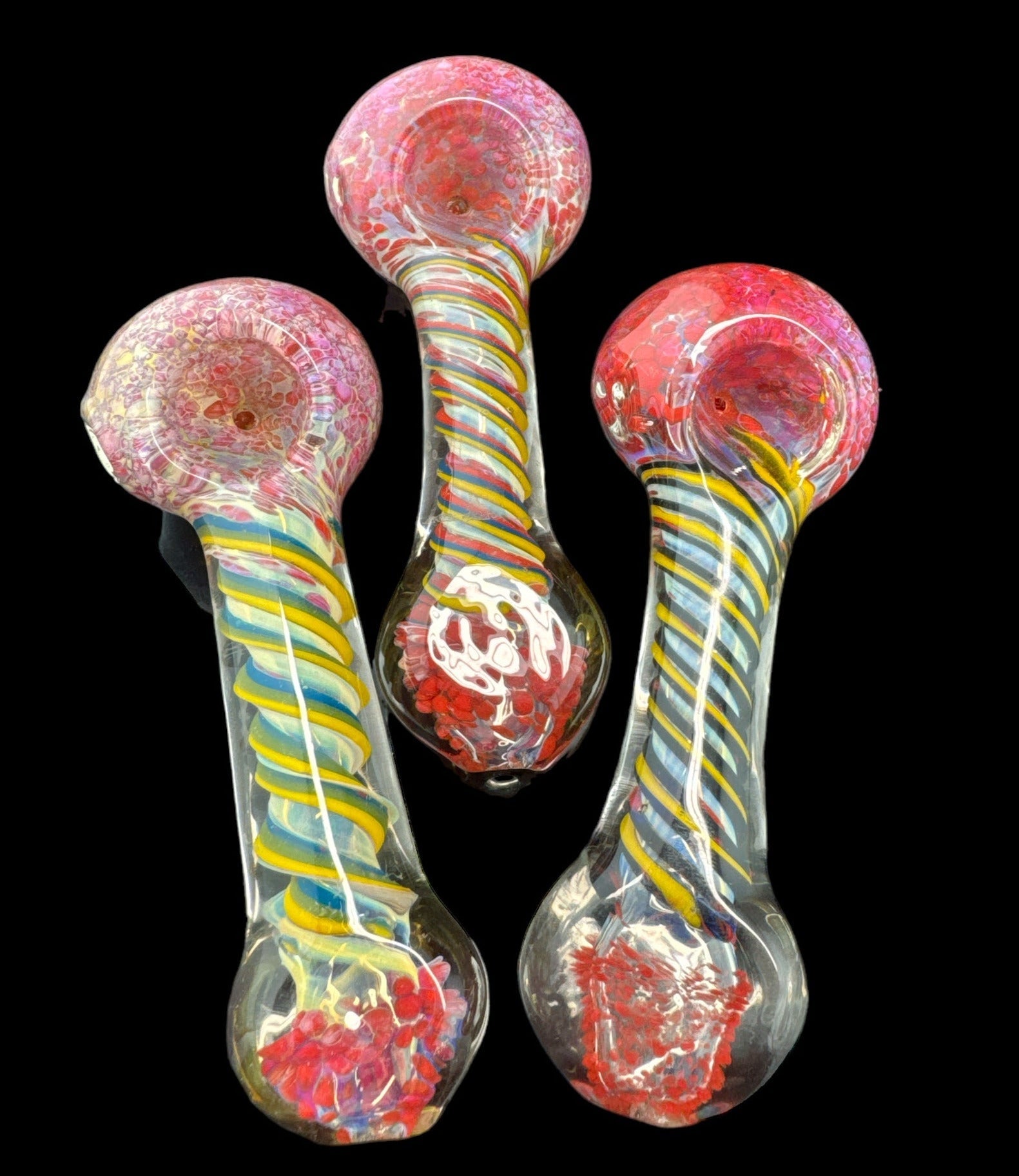 Thick Gold Fumed Spiral Glass Pipe - 4204