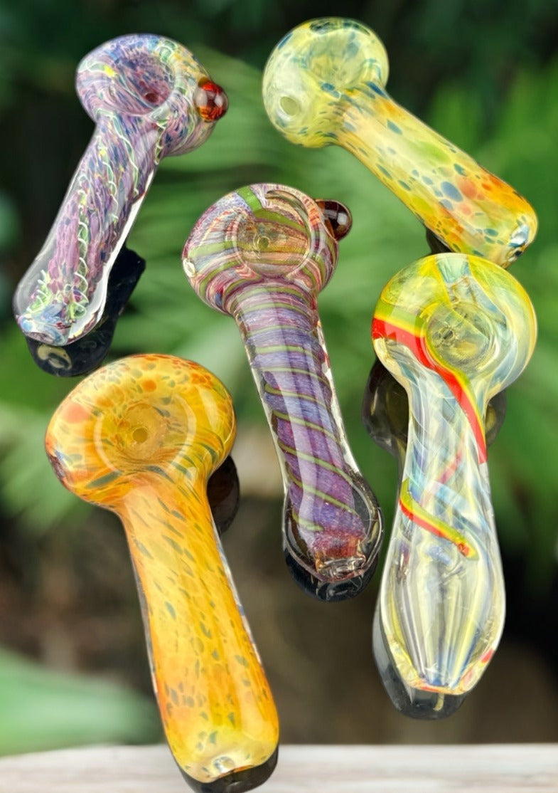 3" Colorful Smoking Glass Pipe  -4212