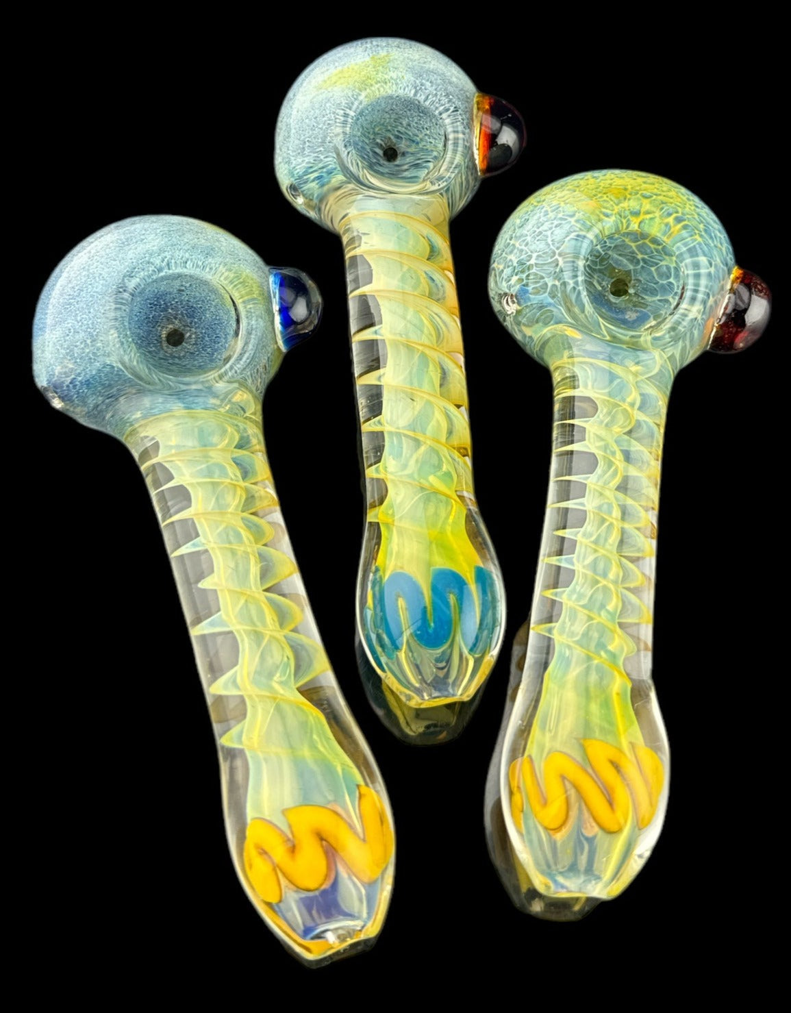 Authentic Color Changing&nbsp; Swirl Glass Smoking Pipe  -4217