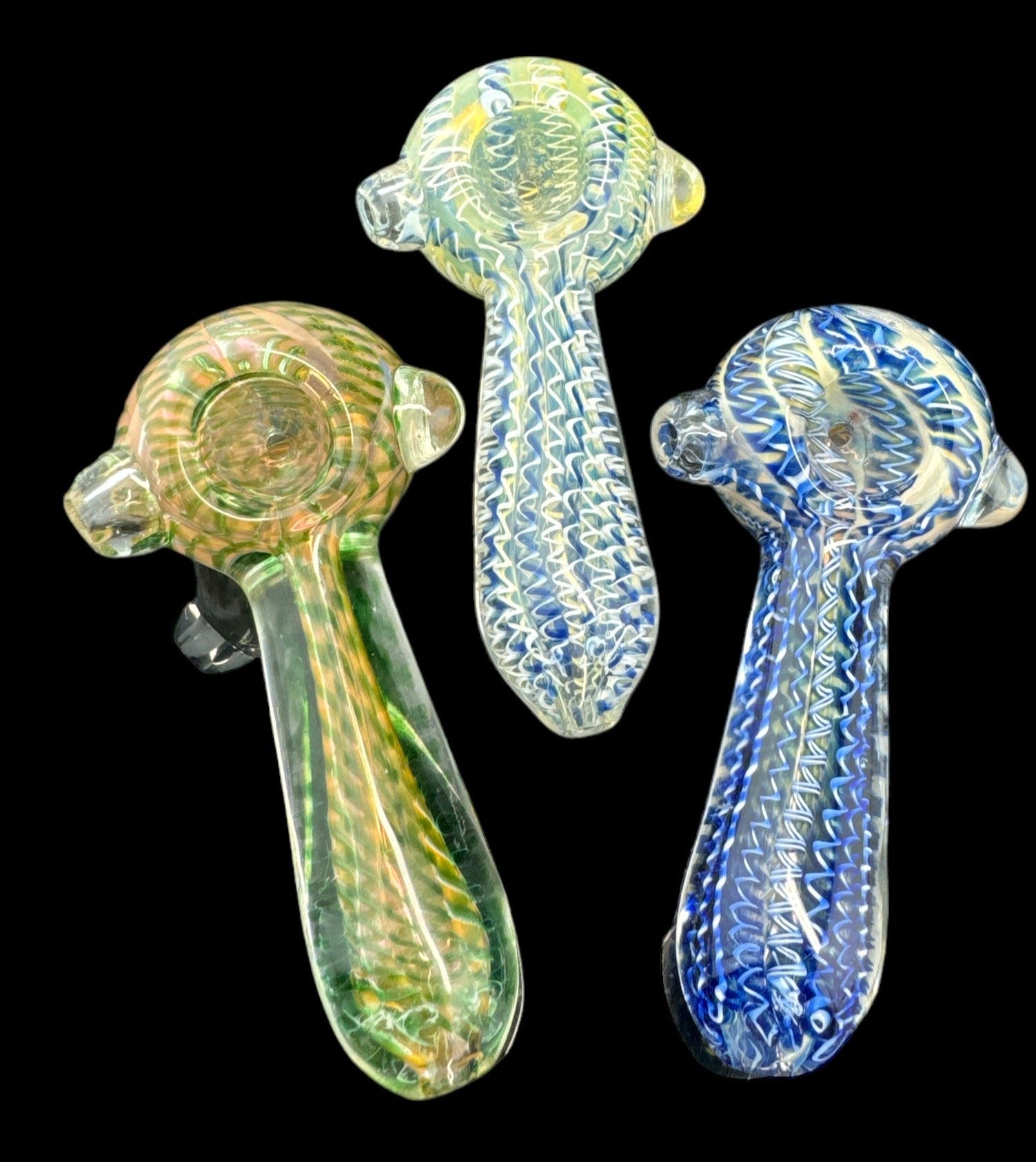 4" Colorful Striped Glass Pipe  -4231