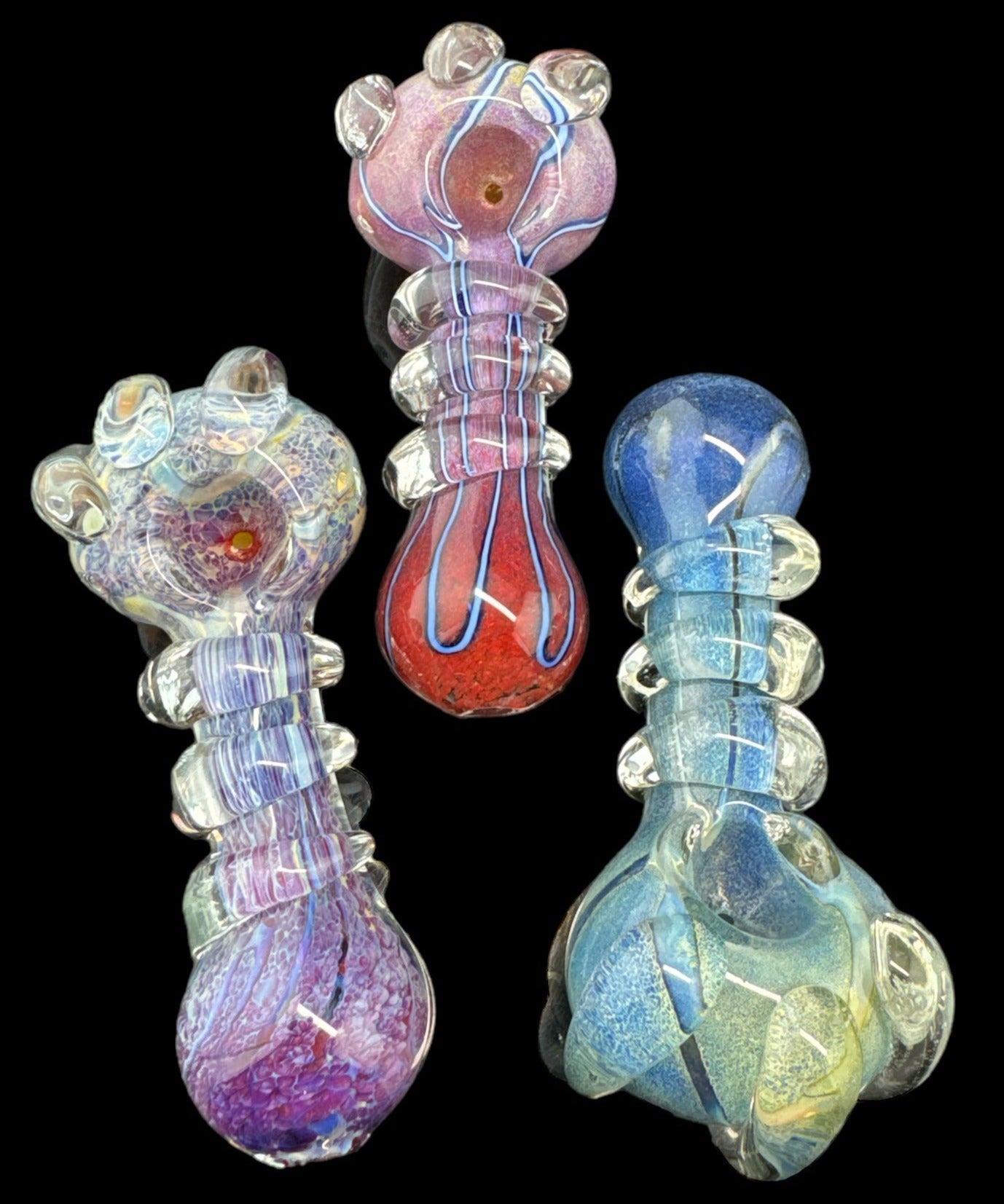 Heavy Frit Smoking Glass Pipe -4036