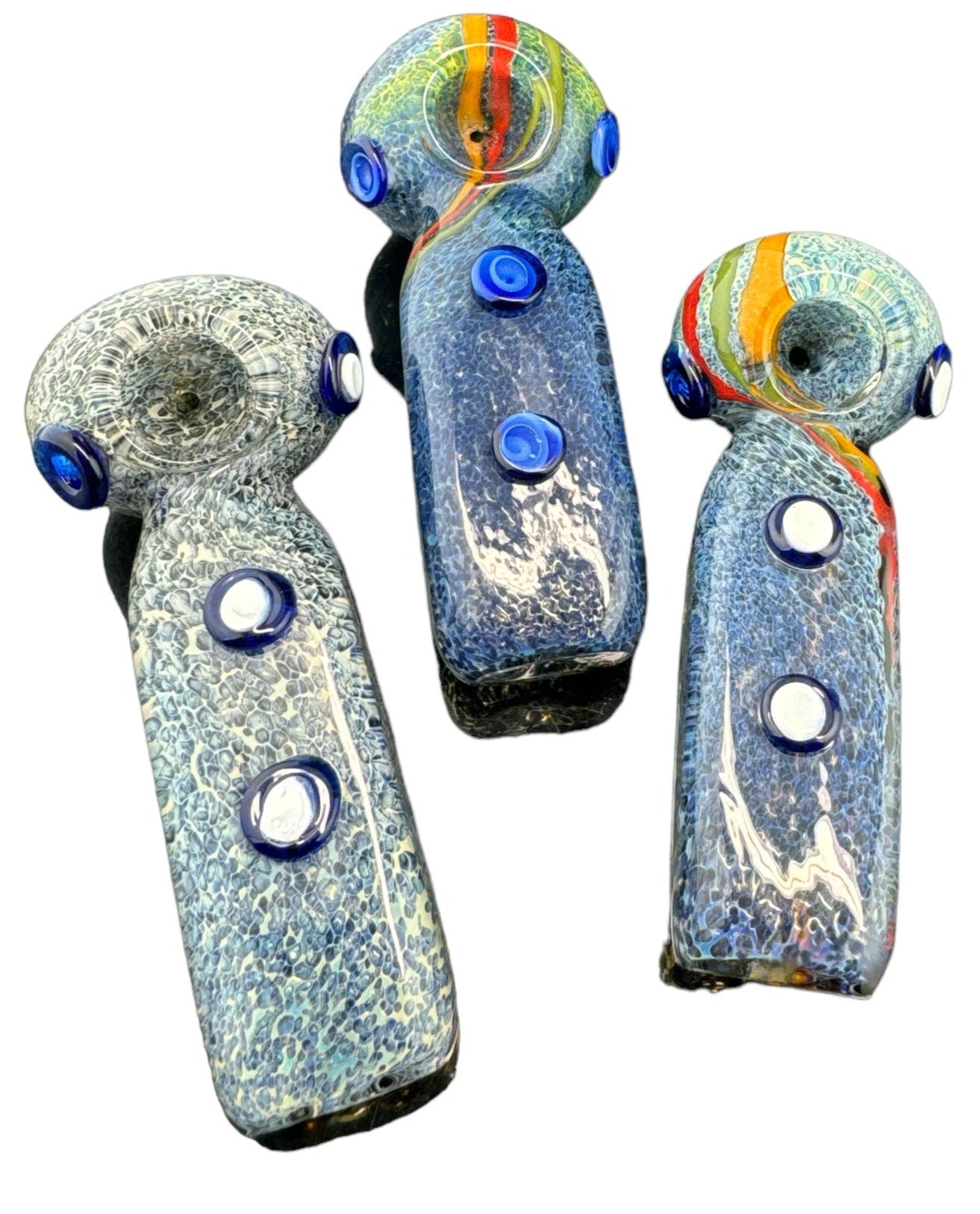 4"Flat Frit Smoking Glass Pipe -4237