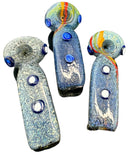 4"Flat Frit Smoking Glass Pipe -4237