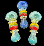 COLOR CHANGING SPIRAL STRIPED GLASS PIPE - 4250