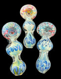 4" Stain Window Glass Inspired Fumed Psychedelic Colored Hand Pipe 100g  - 4253